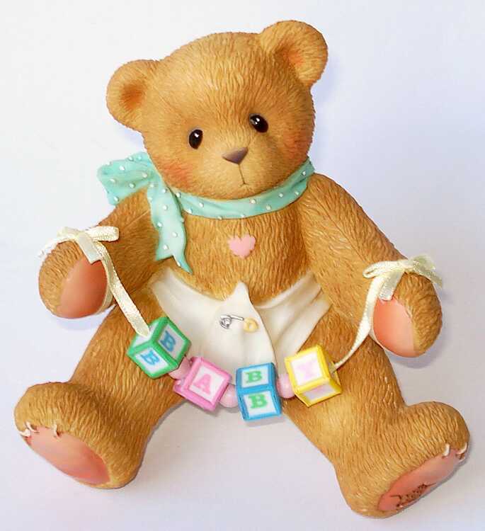 Cherished Teddies Baby Bear with Blocks Shelf Sitter - 