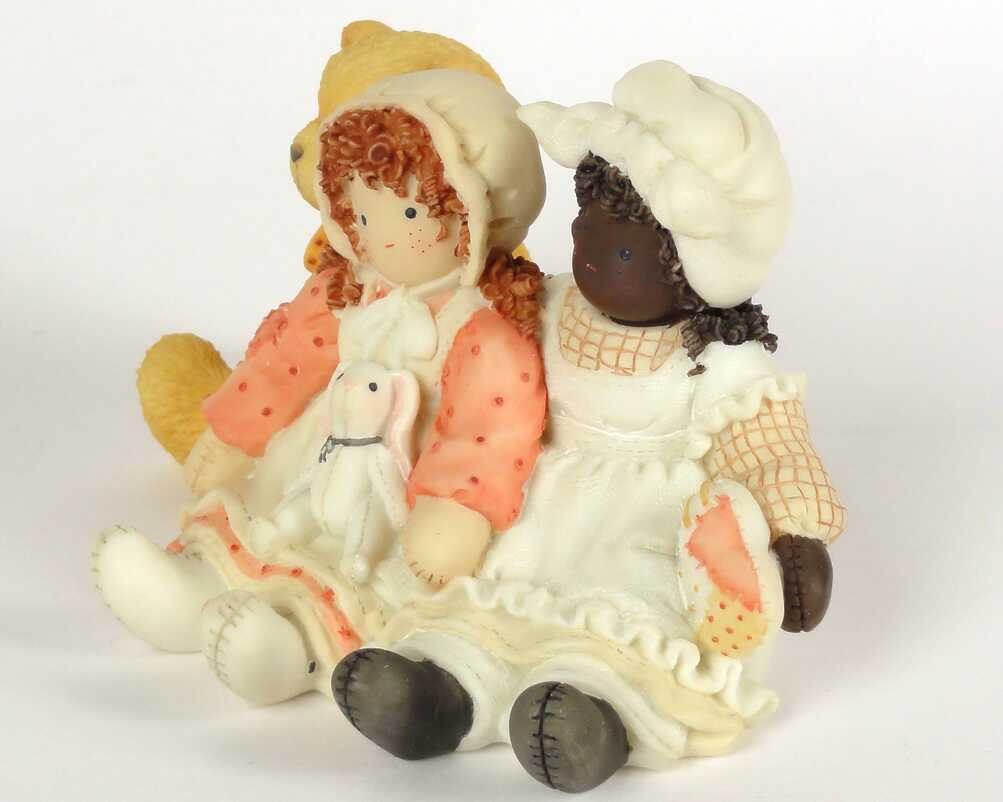 Figurine Cherished Teddies - Two Fille Avec Ourson - USA Rare - Emballage D'origine - NEUF