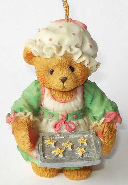 Cherished Teddies GIRL HOLDING TRAY OF COOKIES - 
