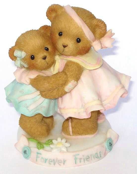 Cherished Teddies THE LOVE OF A FRIEND IS FOREVER - CARLTON CARDS - 